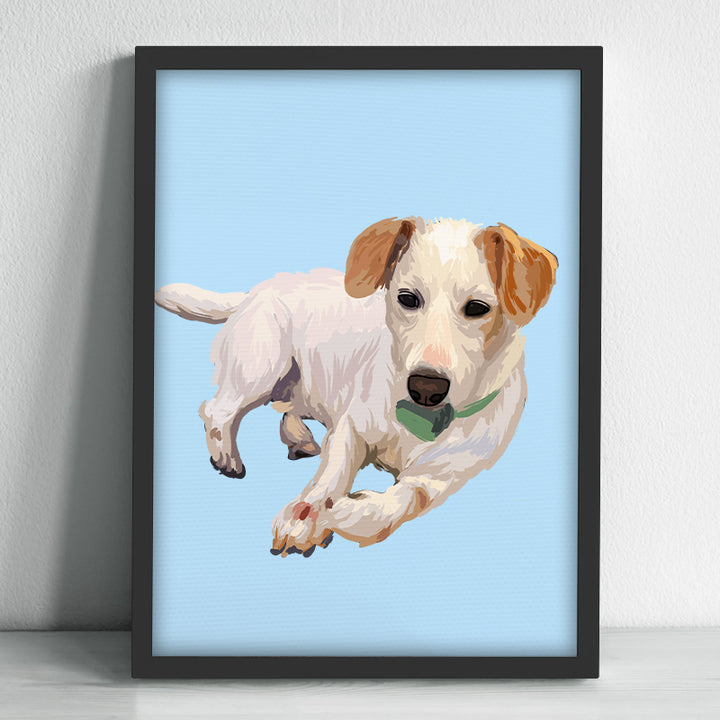 Custom Pet Portrait Oil Painting on Canvas Personalized Hand Painted Wall Art - OARSE