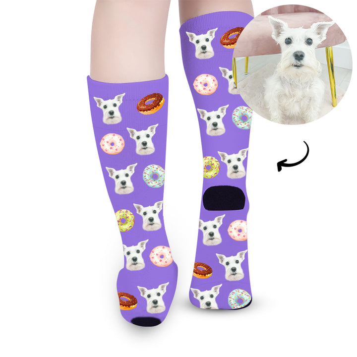 Custom Donut Pet Face Socks - Oarse