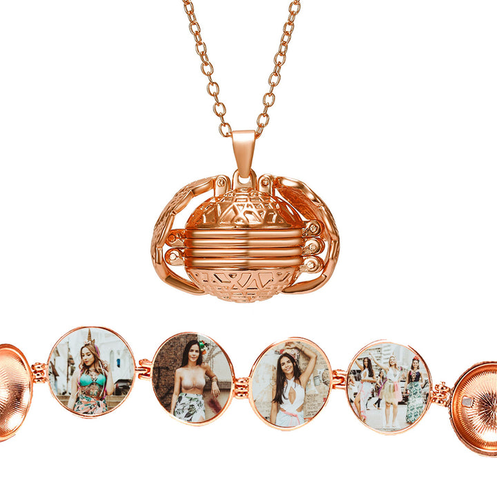 Custom Expanding Photo Locket, Multi Picture Locket Necklace - Oarse