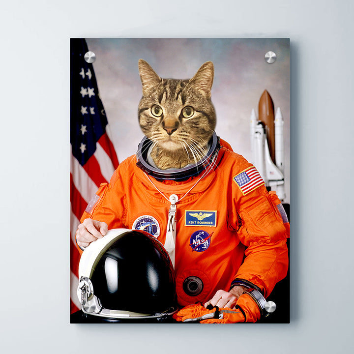 Custom Pet Portrait Canvas with Pet Photos Painting for Your Loved Dog - The Astronaut - OARSE