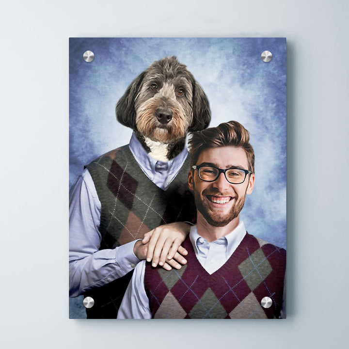 Custom Step Brothers Portrait Canvas for Brothers, Friends, Pet and Pet Owner, Pet Brothers - OARSE