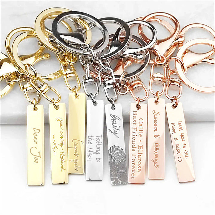 Stainless Steel Key Chain Personalized, Personalized Keychains With Picture And Text - Oarse