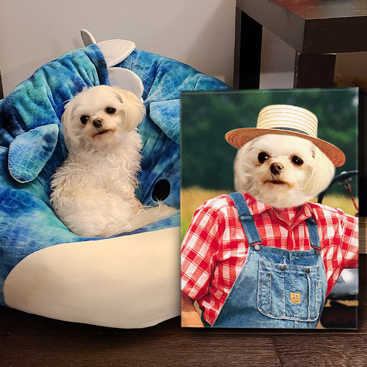 The Farmer Personalized Pet Canvas Art - Oarse