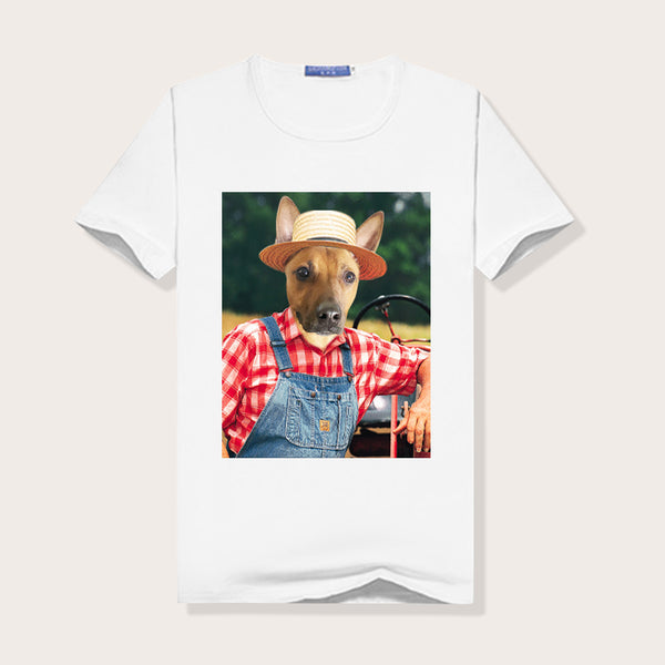 The Farmer Custom Pet Face Women T Shirt - Oarse