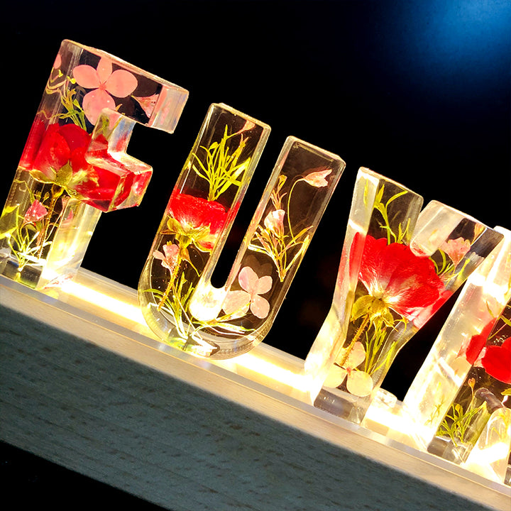 Custom Letter Lights, Floral Night Light For Couples, Friends - Oarse