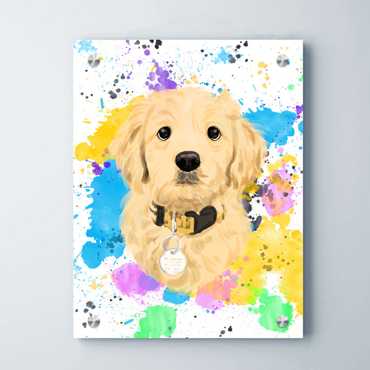 Custom Pet Pastel Canvas Wall Art Drawing Prints with Dog Portrait - OARSE