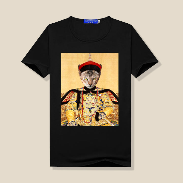 Ancient Chinese Emperor Custom Pet Photo Women T Shirt - Oarse