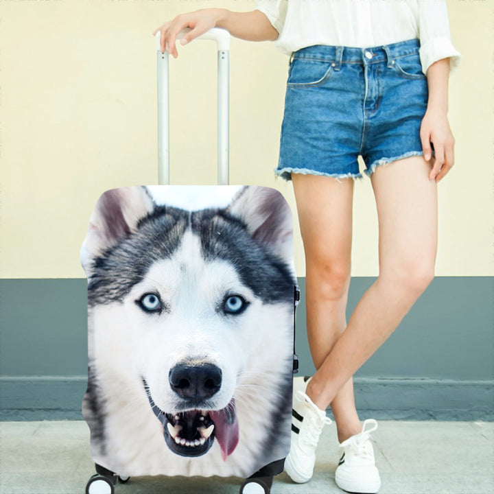 Custom Luggage Covers Pet Face Photo Luggage Cover Protector - Oarse
