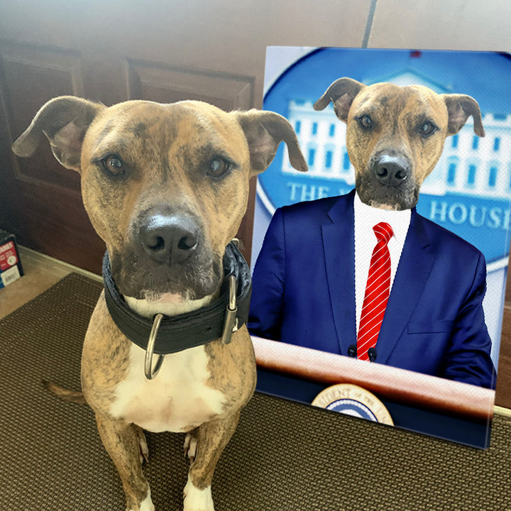 Personalized Pet President Canvas - Oarse