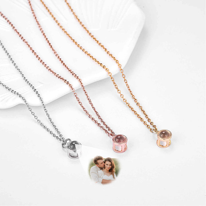 Personalised Photo Projection Necklace, Necklace With Photo Projection - Oarse