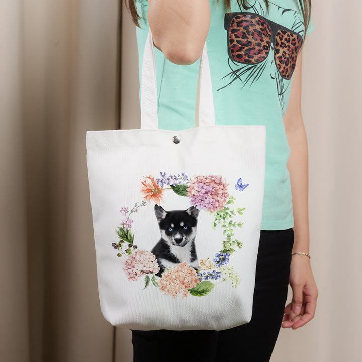 Custom Garland Pet Face Tote Bag - Oarse