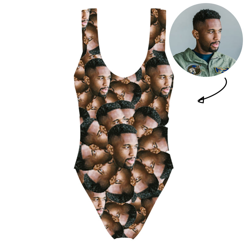 Custom Boyfriend Face Swimsuit For Women - Oarse