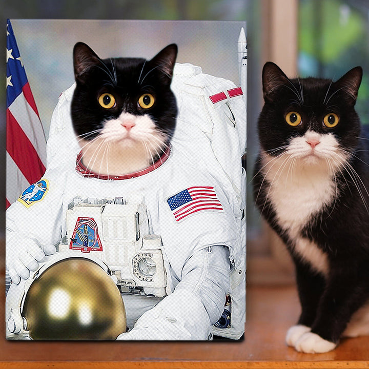 Custom Pet Astronaut Portrait Canvas - Oarse