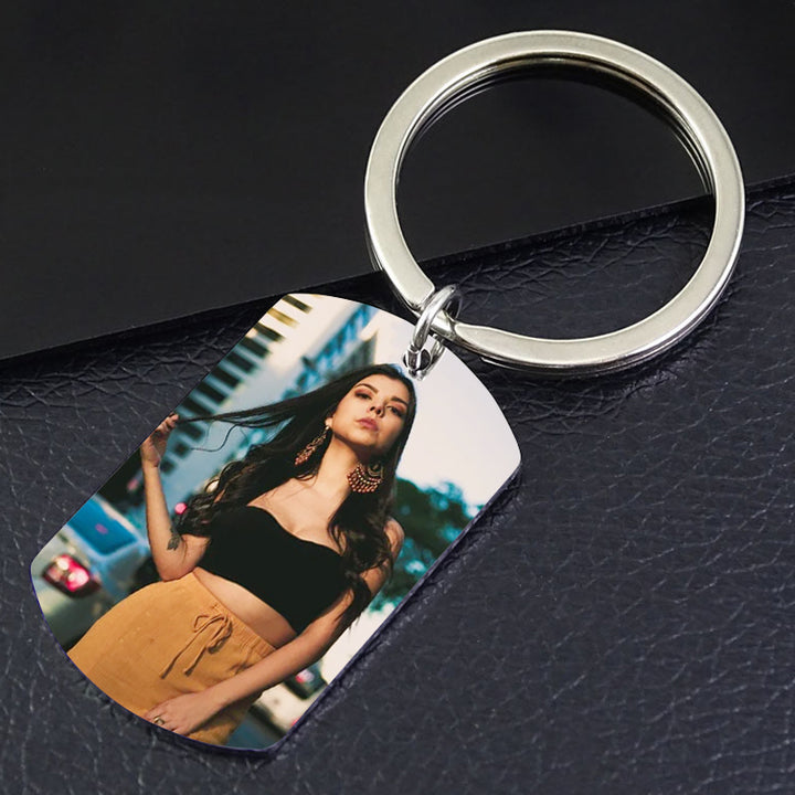 Memorial Keychain With Picture Name, Colorful Keychains - Oarse