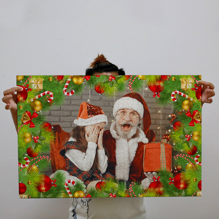 Family Photo Puzzle Personalised Christmas Puzzle For Couple, Photo Gift For Christmas - Oarse