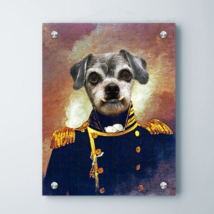 Custom Pet Renaissance Portrait Canvas Wall Art Prints with Dog Face - The Admiral - OARSE