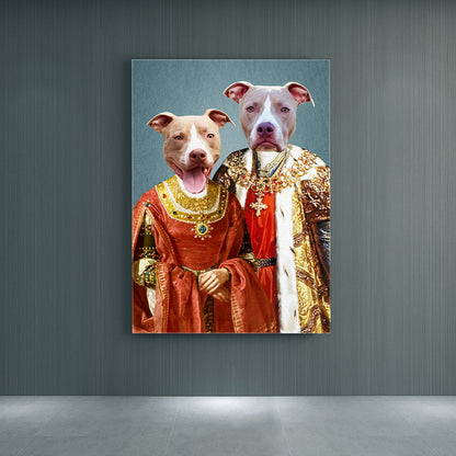 Custom The Rulers Portrait for Couples, Pet and Pet Owner, Pet Couples - Oarse
