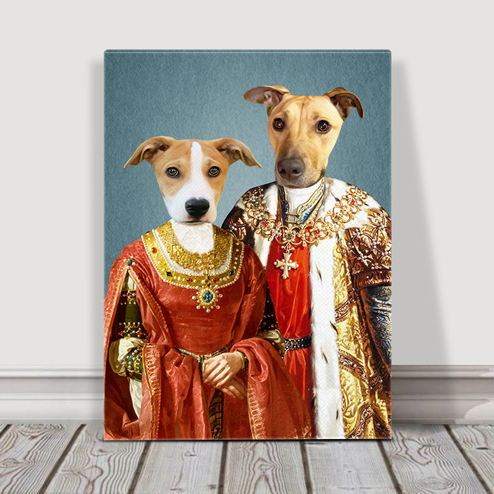 Custom The Rulers Portrait for Couples, Pet and Pet Owner, Pet Couples - Oarse