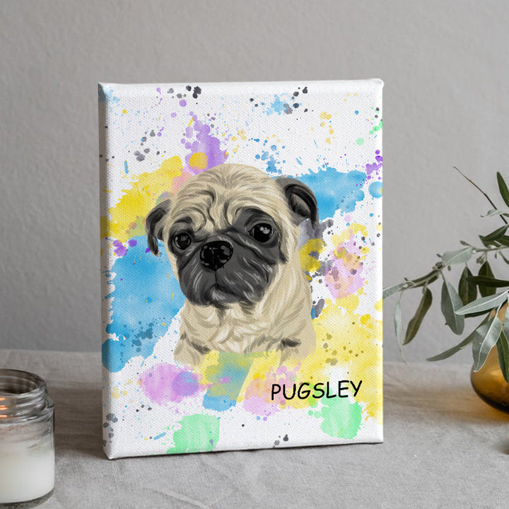 Custom Pastel Pet Portraits Wall Art Canvas - Hand Drawn Pet Portrait - Oarse