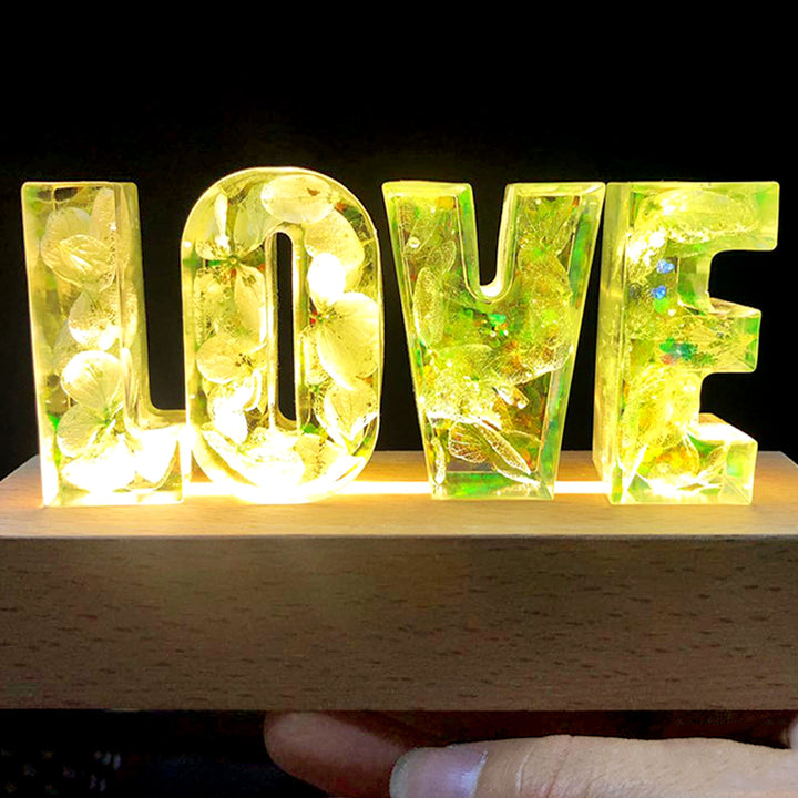 Custom Letter Led Lights, Daisy Night Light, Dried Flowers For Valentines, Christmas - Oarse