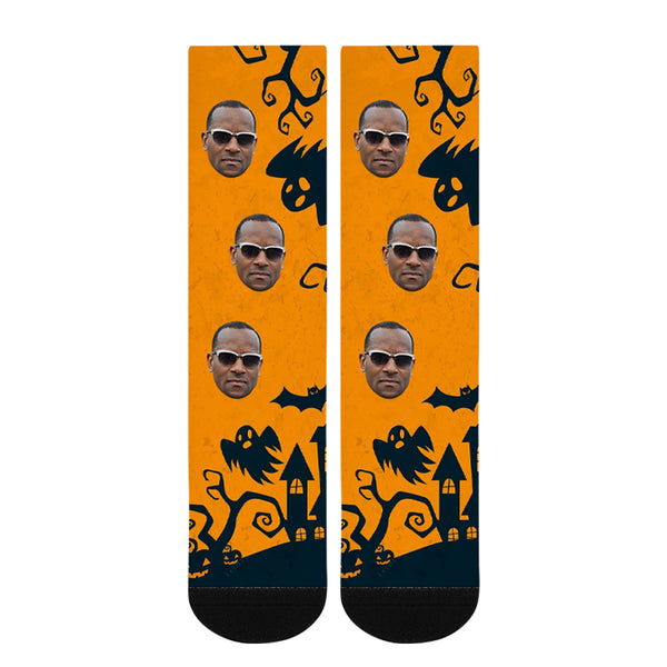 Custom Halloween Slipper Socks, Custom Trick Or Treat Face Socks for Her or Him - Oarse