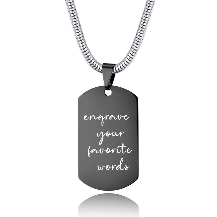Personalized Dog Tags For Men Signature Necklace Of A Loved One's Handwriting - Oarse