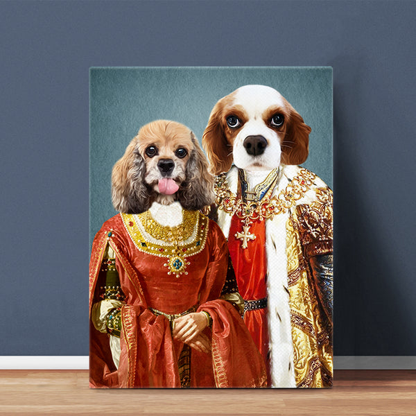 Custom The Rulers Portrait for Couples, Pet and Pet Owner, Pet Couples - Oarse