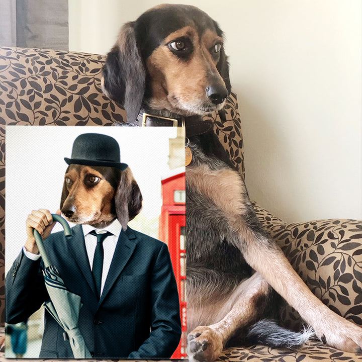 The British Gentleman Custom Pet Portrait Canvas - Oarse
