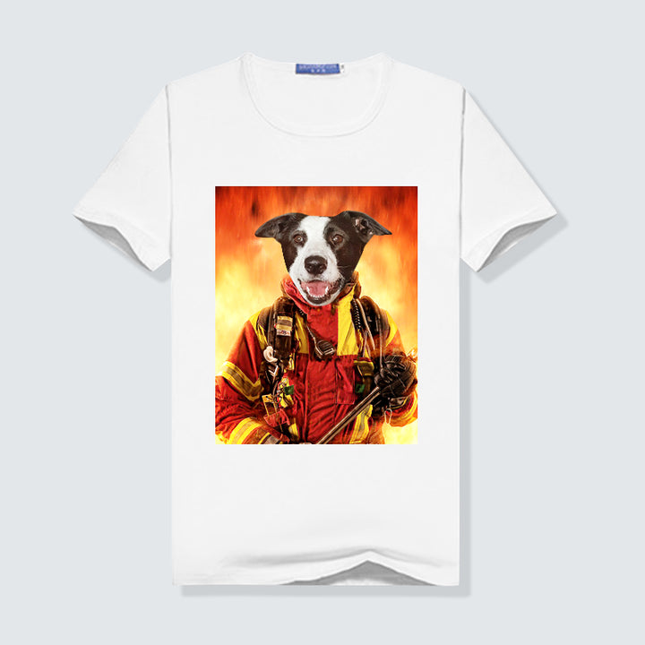 The Firemen Custom Pet Photo Women T Shirt - Oarse