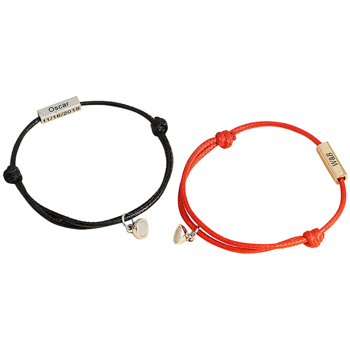 Personalized Magnetic Couple Bracelets - Package Two - Oarse