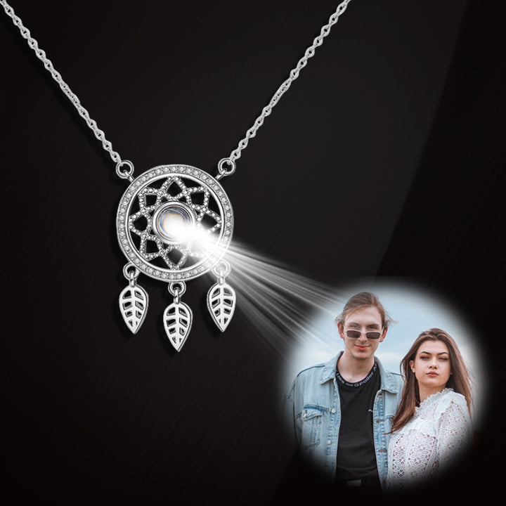 Dreamcatcher Personalized Projection Photo Necklace - Oarse