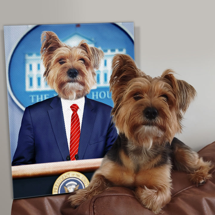 Personalized Pet President Canvas - Oarse