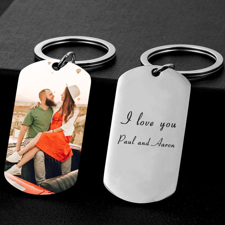 Memorial Keychain With Picture Name, Colorful Keychains - Oarse