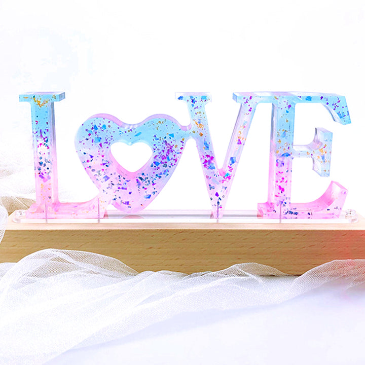 Personalized Night Light With Flowers Letters - Oarse