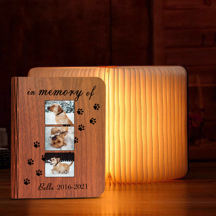 Custom Pet Memory Photo Foldable Book Light - Oarse