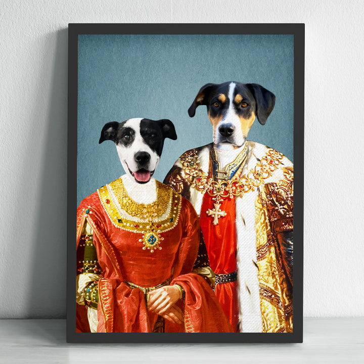 Personalized Renaissance Royal Portraits Canvas Custom Royal Painting with Pet Photo - OARSE