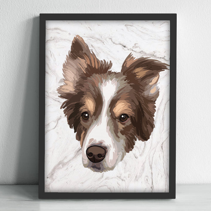 Custom Pet Portrait Oil Painting Canvas Personalized Framed Prints Wall Art For Living Room - OARSE