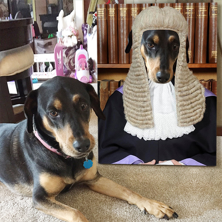 Personalized The Judge Pet Portrait - Oarse