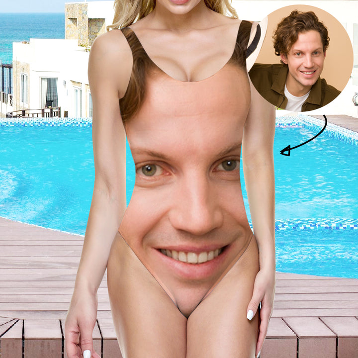 Personalized Bathing Suit With Husbands Face - Oarse