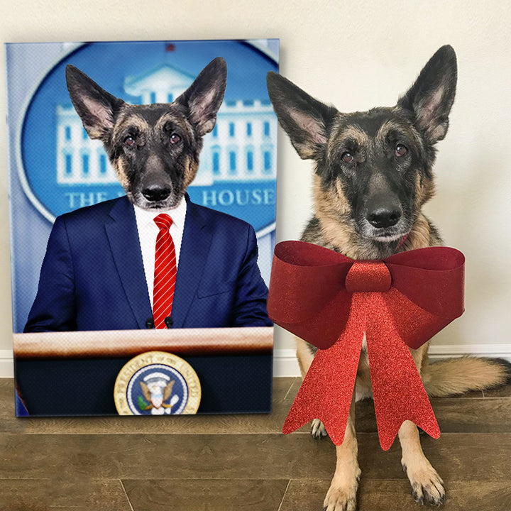 Personalized Pet President Canvas - Oarse