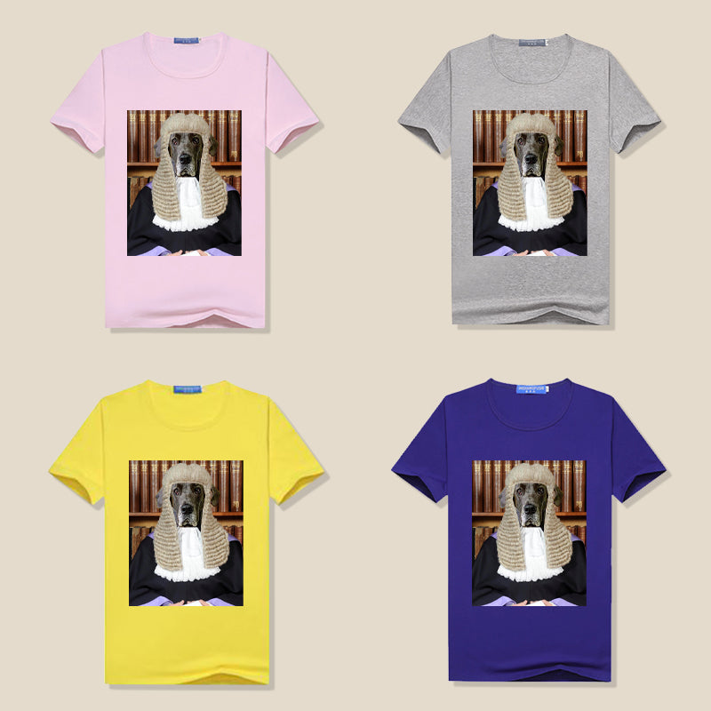 The Judge Custom Pet Face Women T Shirt - Oarse