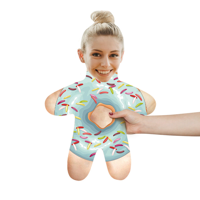 Donut Mini Me Stuffed Doll Personalized Face Pillows - Oarse