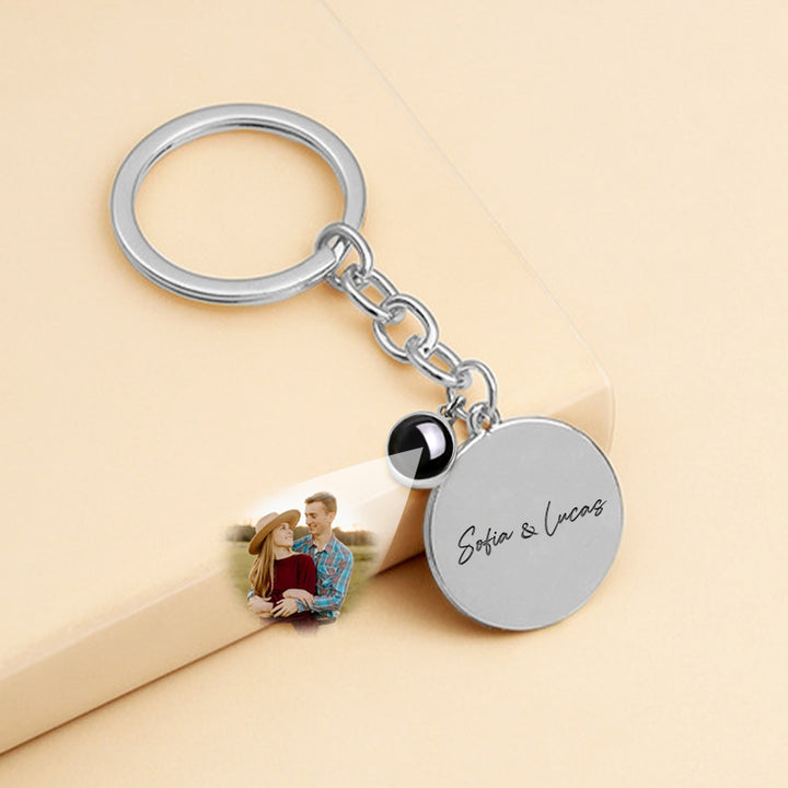 Picture Projection Keychain,Engraved Disc Personalized Keychains - Oarse