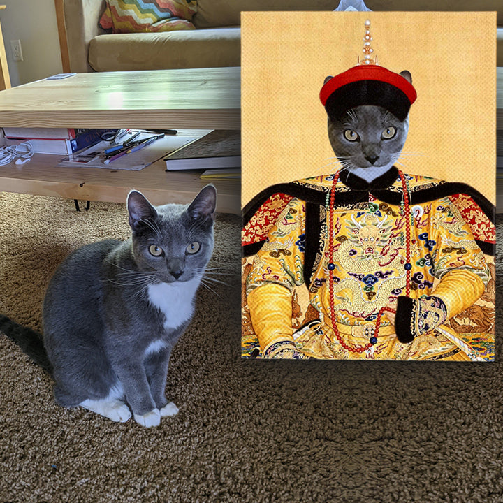 The Chinese Emperor Custom Pet Portrait Canvas - Oarse