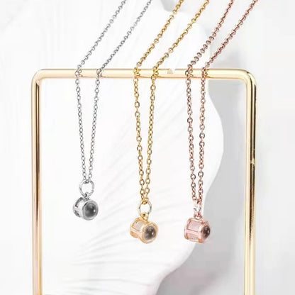 Personalised Photo Projection Necklace, Necklace With Photo Projection - Oarse