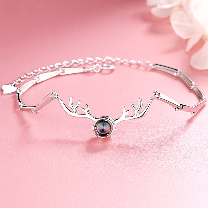 Photo Projection Bracelet Antlers Bracelet Gifts For Her - Oarse