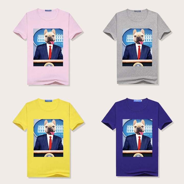 The President Portrait Custom Pet Face Women T Shirt - Oarse