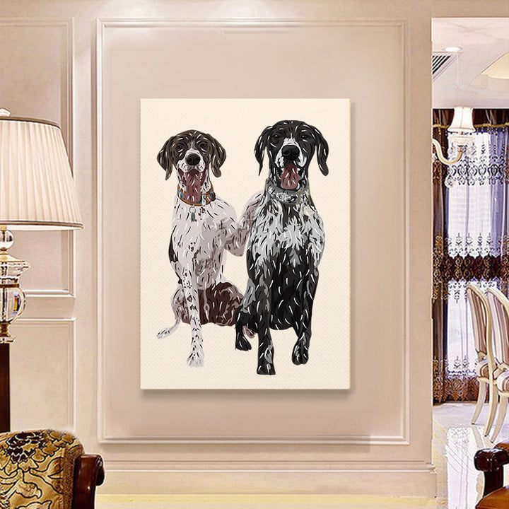 Custom Pet Portrait Art Painting Canvas - Oarse