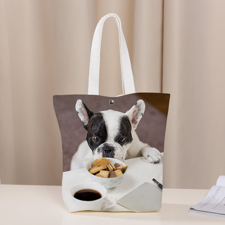 Custom Pet Photo Canvas Tote Bag - Oarse