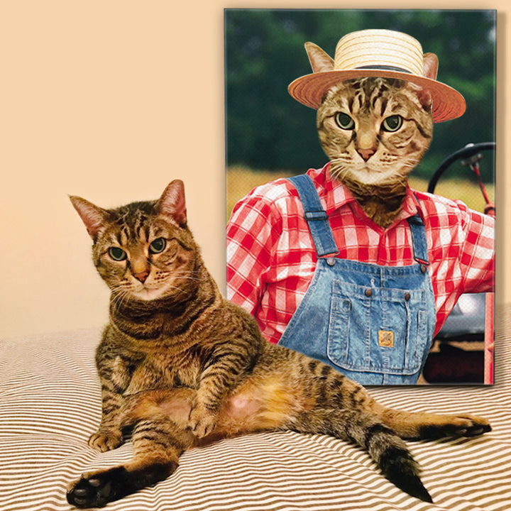 The Farmer Personalized Pet Canvas Art - Oarse